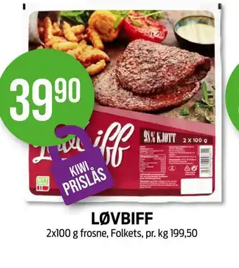 Kiwi Løvbiff tilbud