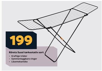 Megaflis Rörets sussi tørkestativ sort tilbud