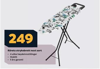 Megaflis Rörets strykebrett next sort tilbud