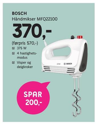 ELON Bosch håndmikser mfq22100 tilbud