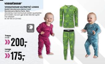 Sport Outlet Vossatassar ulltrøye/-longs tilbud