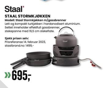 Sport Outlet Staal stormkjøkken tilbud