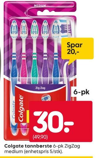 Rusta Colgate tannbørste tilbud