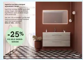 Baderingen Ingrid fra linn bad er designet og produsert i norge tilbud