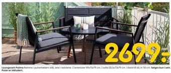 Rusta Loungesett palma tilbud