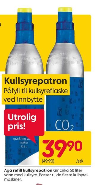 Rusta Aga refill kullsyrepatron tilbud