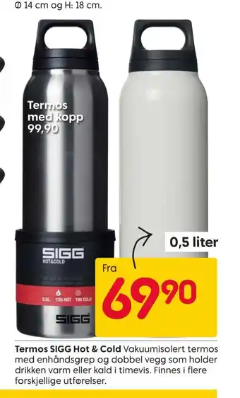 Rusta Termos sigg hot & cold tilbud