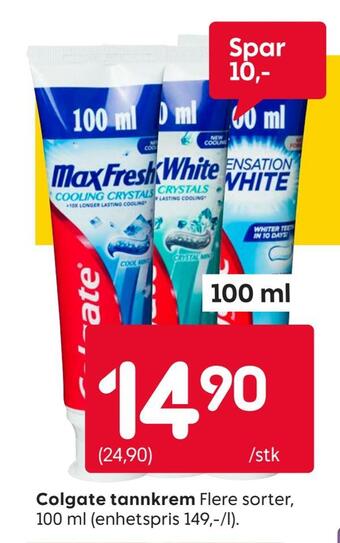Rusta Colgate tannkrem tilbud