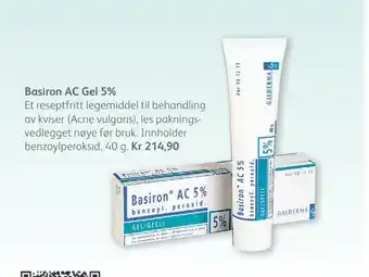 Vitusapotek Basiron ac gel 5% tilbud