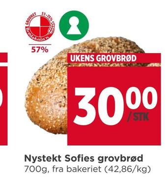 Meny Nystekt sofies grovbrød tilbud