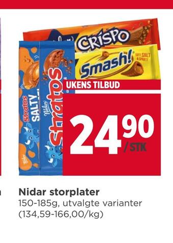 Meny Nidar storplater tilbud