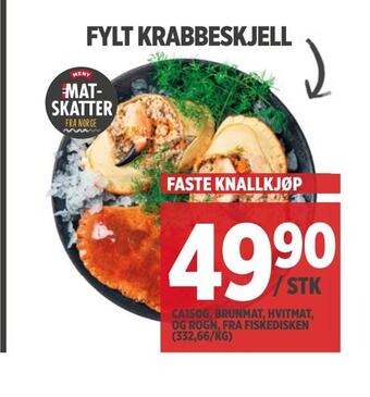 Meny Fylt krabbeskjell tilbud