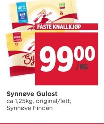 Meny Synnøve Gulost tilbud