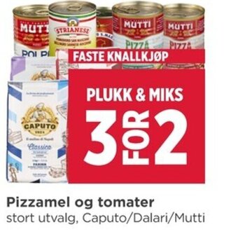 Meny Pizzamel og Tomater tilbud