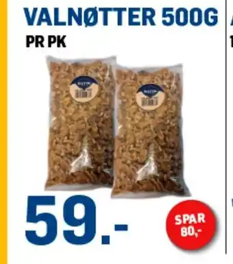 Price Lagerbutikk Valnøtter 500 g tilbud