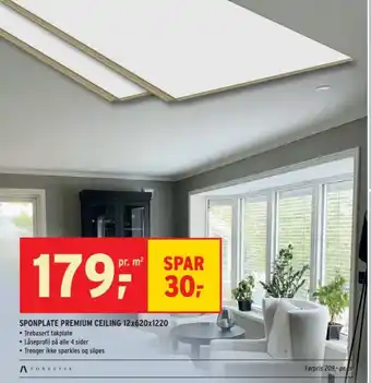 Montér Sponplate Premium Ceiling 12x620x1220 tilbud