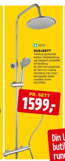 jem & fix Dusjsett tilbud