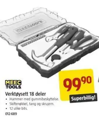 Jula Verktøysett 18 deler tilbud