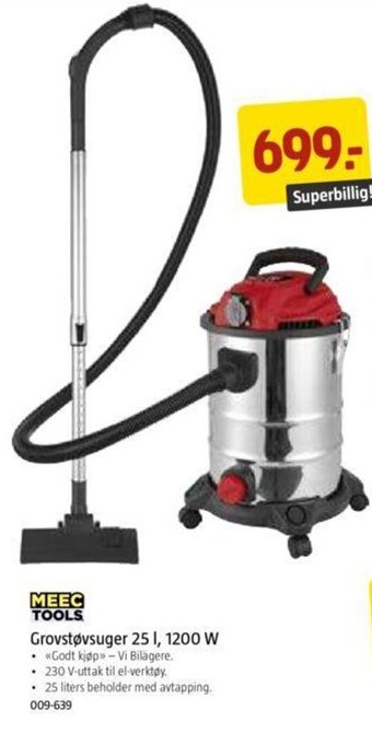 Jula Grovstøvsuger 25 l, 1200 W tilbud