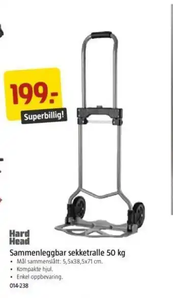 Jula Sammenleggbar Sekketralle 50kg tilbud