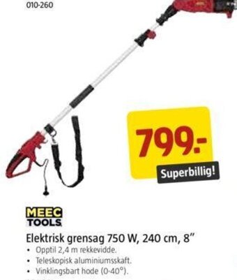 Jula Elektrisk Grensag 750 W, 240 cm 8" tilbud