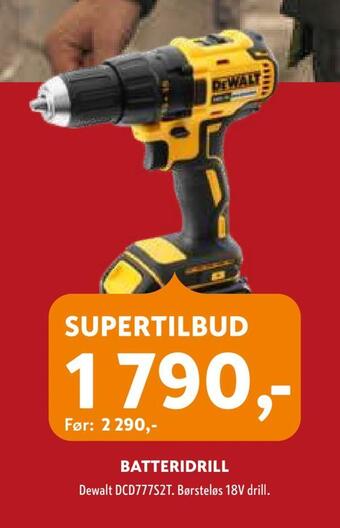 Byggmakker Batteridrill tilbud