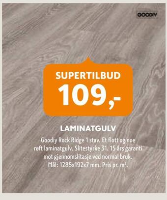 Byggmakker Laminatgulv tilbud