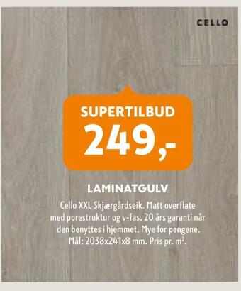 Byggmakker Laminatgulv tilbud