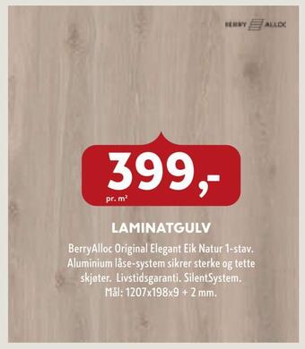 Byggmakker Laminatgulv tilbud