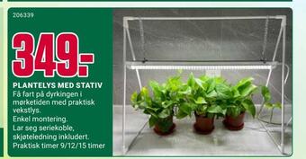 Europris Plantelys med stativ tilbud