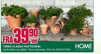 Europris Terra classic potte/skål tilbud