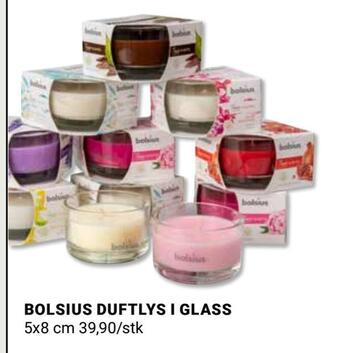 Europris Bolsius duftlys i glass tilbud