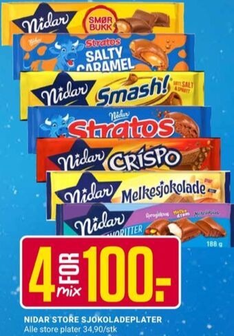 Europris Stratos sjokoladeplate tilbud