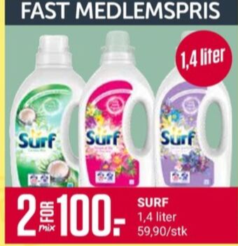 Europris Surf vaskemiddel-flytende tilbud