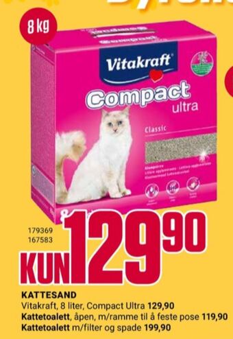 Europris Vitakraft kattesand tilbud