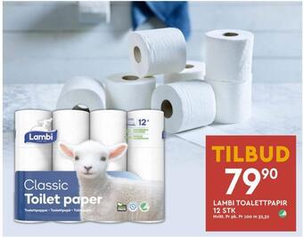 Coop Mega Lambi toalettpapir 12 stk tilbud