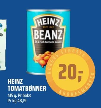 Coop Obs Heinz tomatbønner tilbud