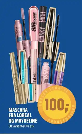 Coop Obs Mascara fra loreal og maybeline tilbud