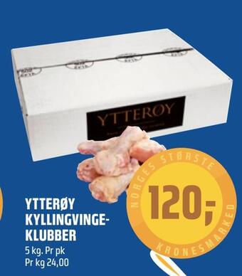 Coop Obs Ytterøy kyllingvingeklubber tilbud