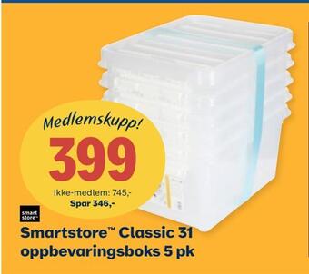 Coop Obs Smartstore™ classic 31 oppbevaringsboks 5 pk tilbud