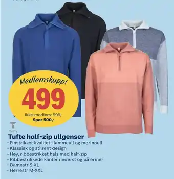 Coop Obs Tufte half-zip ullgenser tilbud