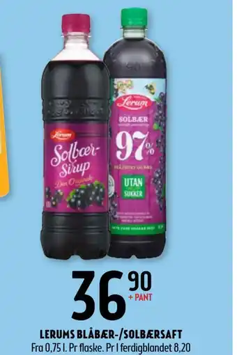 Coop Prix Lerums blåbær-/solbærsaft tilbud