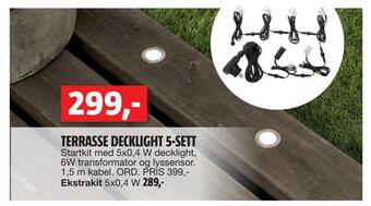Bauhaus Terrasse decklight 5-sett tilbud