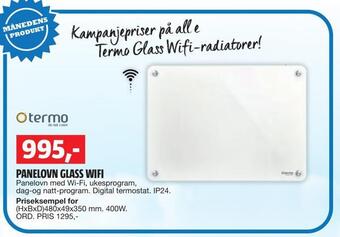 Bauhaus Panelovn glass wifi tilbud