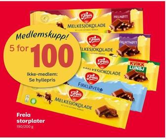 Coop Extra Freia storplater tilbud