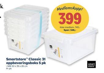 Coop Extra Smartstore™ classic 31 oppbevaringsboks 5 pk tilbud