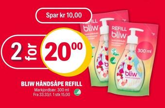 Coop Extra Bliw håndsåpe refill tilbud
