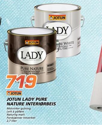 Coop Byggmix Jotun lady pure nature interiørbeis tilbud
