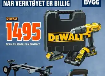 Obs Bygg Dewalt slagdrill 18 v dcd776c2 tilbud