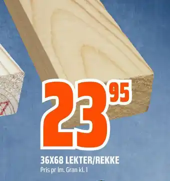Obs Bygg 36x68 lekter/rekke tilbud